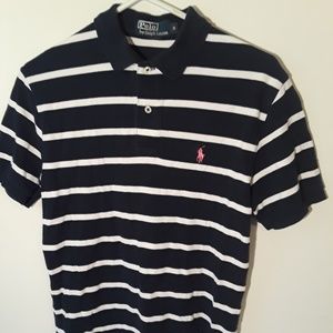 POLO by Ralph Lauren N. blue/white striped  sz. S